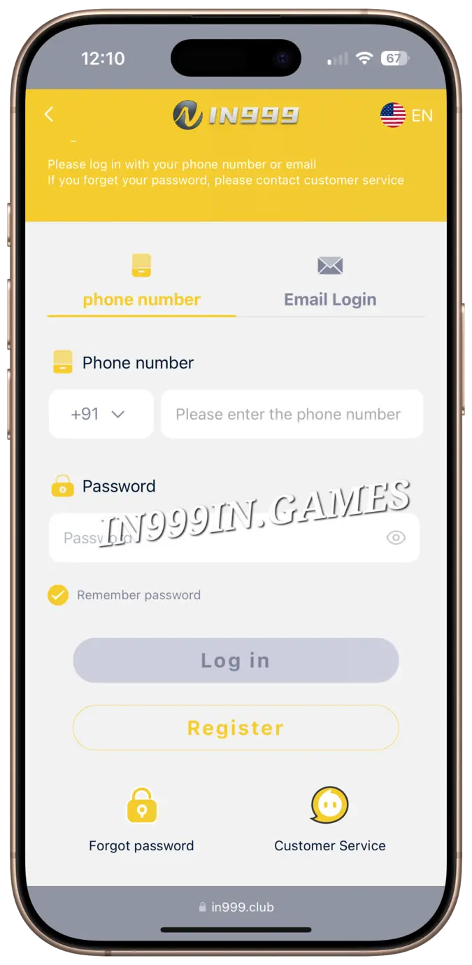 IN999 Login Page in999 login in999 login page